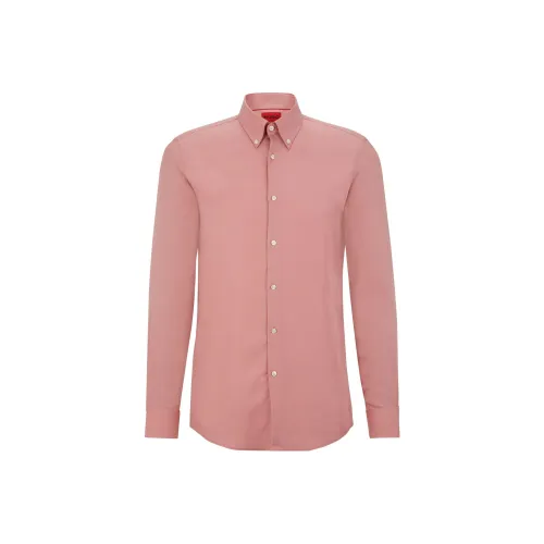 Hugo Boss Розовые Мужские Рубашки