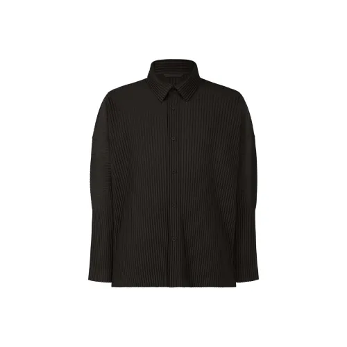 Homme Plissé Issey Miyake FW24 Рубашка Мужская Черная