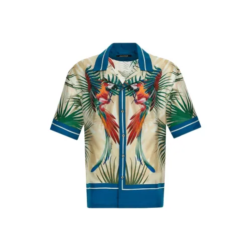 Roberto Cavalli SS24 Рубашка Мужская Синяя