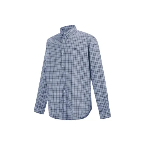 Timberland Эластичный Поплин Рубашка Мужская Светло-Синяя