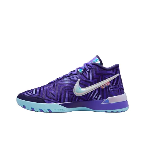 Монополия x Nike LeBron NXXT Genisus Slip-Resistant Abrasion-Resistant MID Баскетбольные кроссовки Мужской Фиолетовый