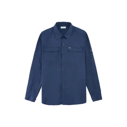 Columbia совместная походная рубашка мужская синяя