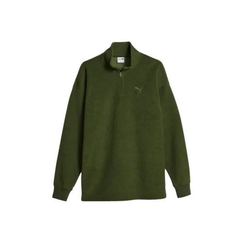 PUMA CLASSICS Мужской Флис с капюшоном на молнии худи мужской зеленый