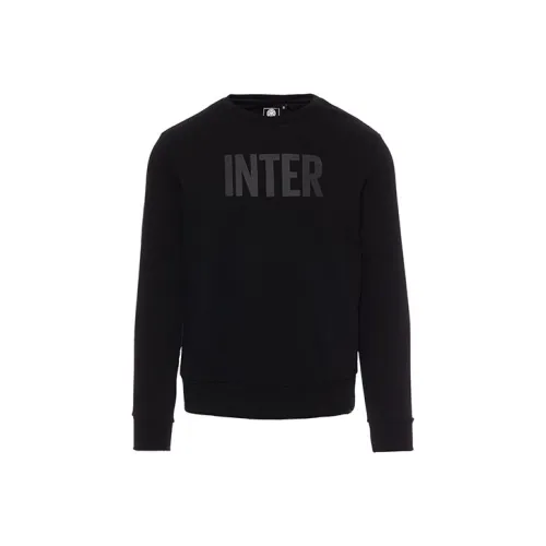 F.C. Internazionale Milano IM ROUND NECKED JUMPER RUBBER LOGO Мужская толстовка черного цвета