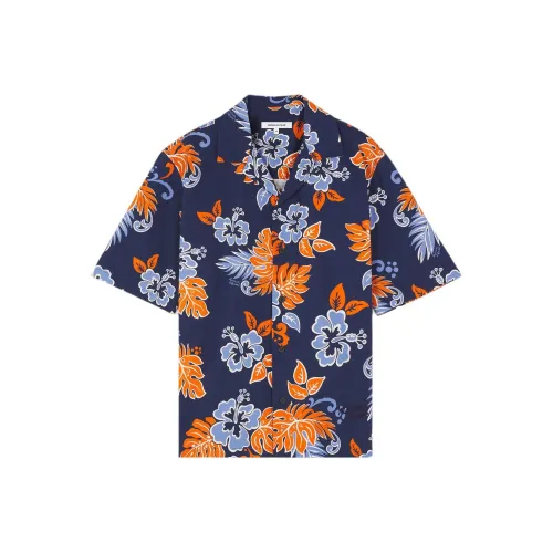 Maison Kitsune Мужские Синие Рубашки