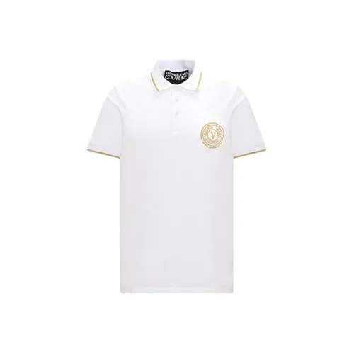 VERSACE JEANS COUTURE Белая Мужская Рубашка Поло