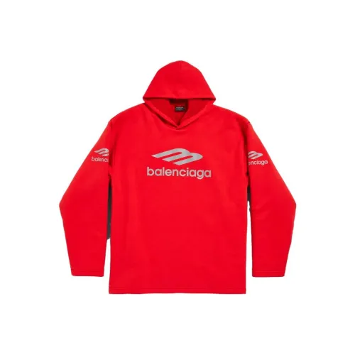 Balenciaga Свитшот Стандартный крой Унисекс Красный