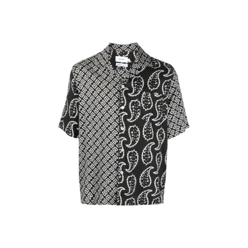 RHUDE Черный Серый Цвет Мужские Рубашки