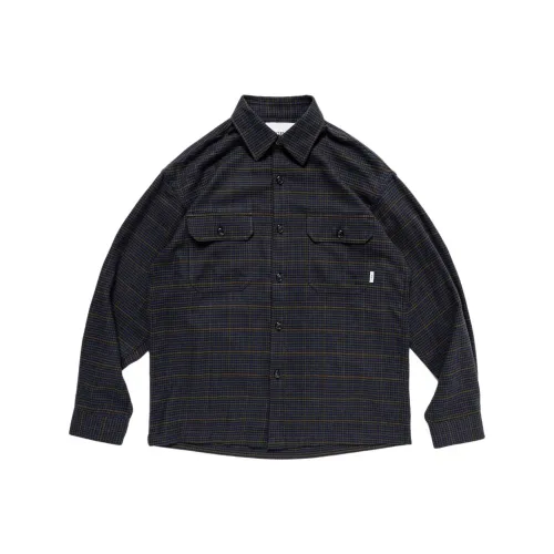 WTAPS FW24 Рубашка Мужская Морской Синий