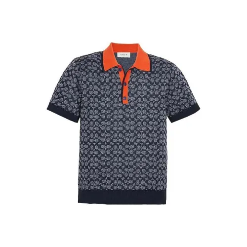 COACH Синий Мужская Поло