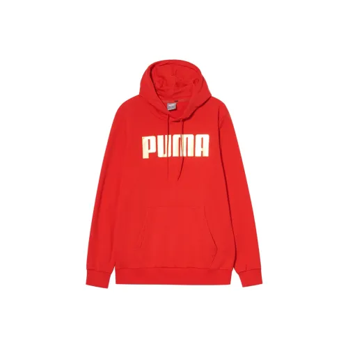 PUMA Orange Men's Hoodies