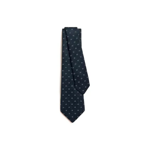 HERMES Grenadine Ties Мужской Navy Blue