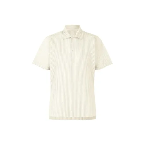 ISSEY MIYAKE Айвори Мужская Рубашка Поло