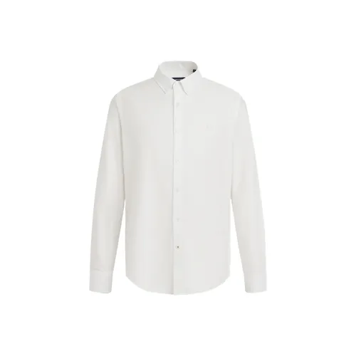 DANIEL HECHTER Весенний Осенний Рубашка Мужская Белая