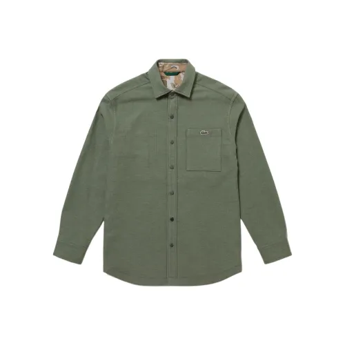LACOSTE Рубашка Мужская Оливково-Зеленая