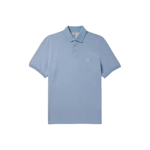BRUNELLO CUCINELLI Blue Men's Polo