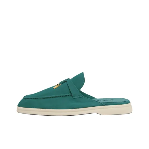 Loro Piana Summer Charms Walk Домашние тапочки Женские Зеленый