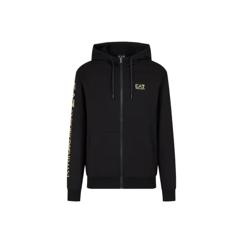 EMPORIO ARMANI EA7 SS24 Толстовка Мужской Черный