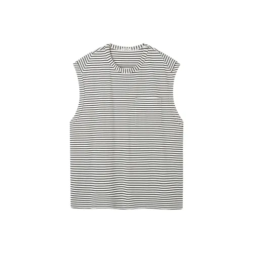 COKEIN SS25 Топ Мужской Черный Бежевый Белые Полосы