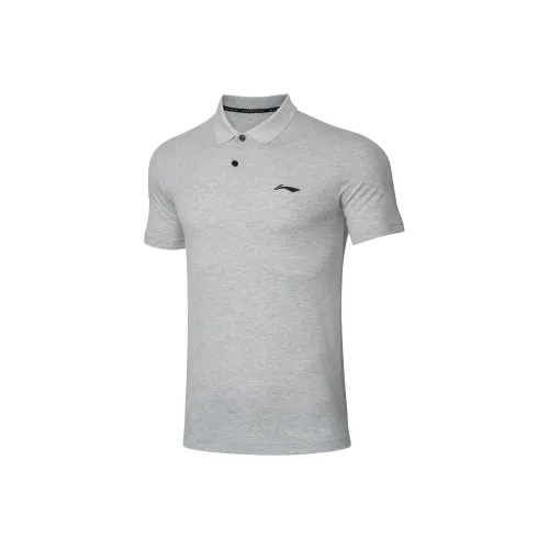 LINING Training Series Поло Мужское Светло-Фотиния Серый