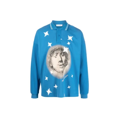 JW Anderson Мужская Поло Синие
