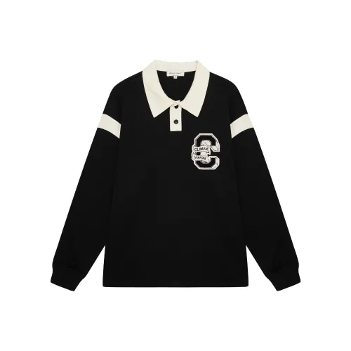 CLIMAX VISION Черное унисекс поло