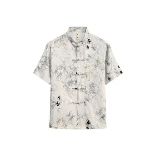 XUANSHENG Рубашка Мужская Светло-Серого Цвета