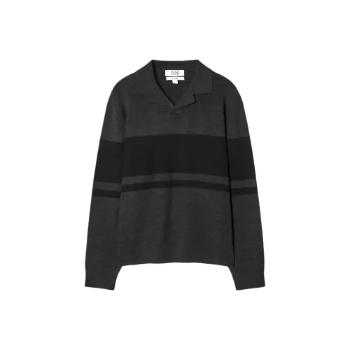 COS Поло Мужское Углеродно-Черное