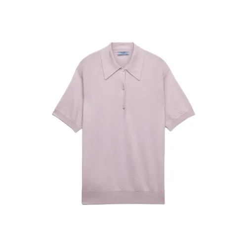 PRADA SS25 Поло Унисекс Light Фиолетовый