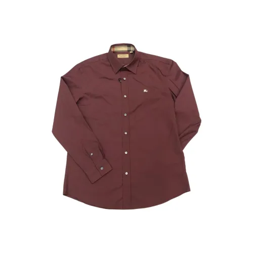 Burberry Мужские рубашки бордового цвета