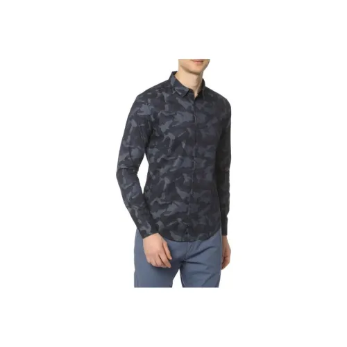 ARMANI JEANS Темно-синие мужские рубашки