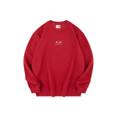 QIAODAN Предосенний Свитшот Мужской Перечно-Красный