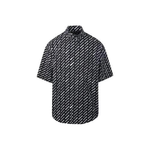Balenciaga SS24 Рубашка Мужская Регулярного Кроя Черная
