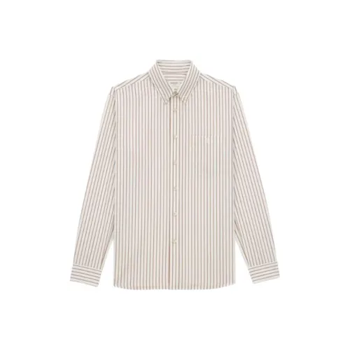 SAINT LAURENT Рубашка Мужская Бежевая