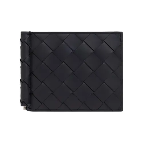 Bottega Veneta Intrecciato Коровья кожа Кошелек Мужской Черный Оливково-зеленый