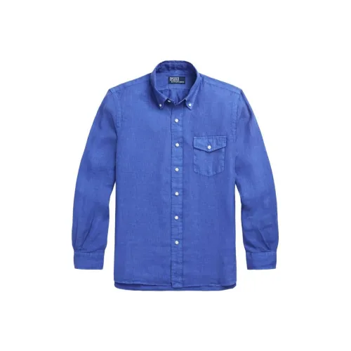 Polo Ralph Lauren SS24 Рубашка Мужская Королевский Синий