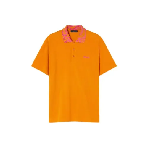 VERSACE Мужская поло апельсинового цвета