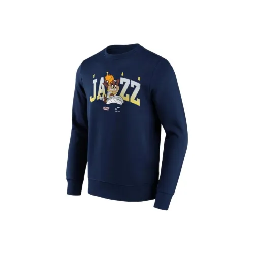 NBA x Fanatics Utah Jazz Utah Jazz Looney Tunes Taz GRAPHIC CREW Толстовка Мужской Синий