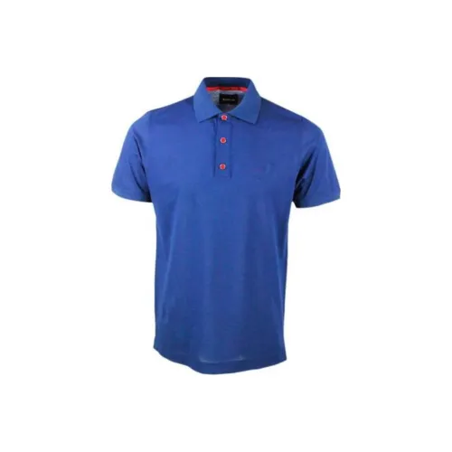 KITON Мужская поло синего цвета