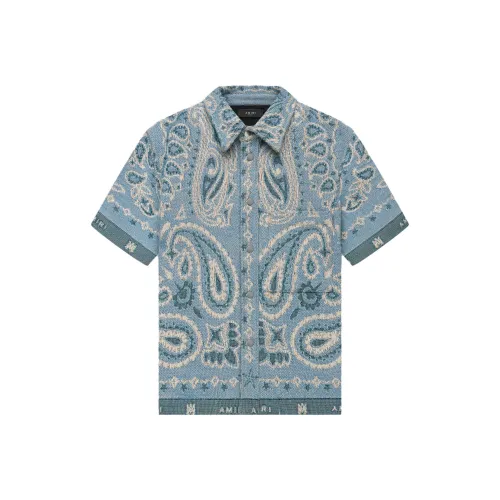 AMIRI Светло-синие мужские рубашки