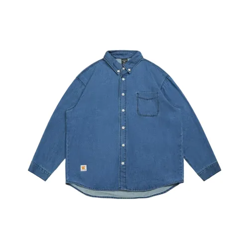 WAYNEXZAVIER Blue Men's Shirts WAYNEXZAVIER Синий Мужские Рубашки