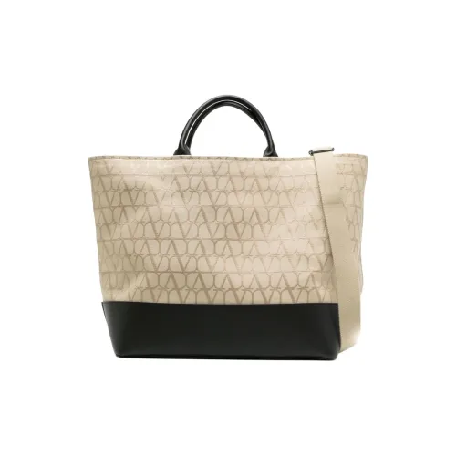 Valentino Хлопок Тоут Сумка Сумка для покупок Сумка через плечо Сумка Мужская Светлый Бежевый