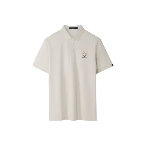 HLA x YISHUJIA LIANMINGKUAN Поло Мужское Бежевый Абрикос