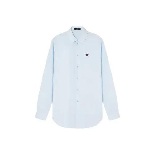 VERSACE FW24 Рубашка Мужская Светло-Синяя