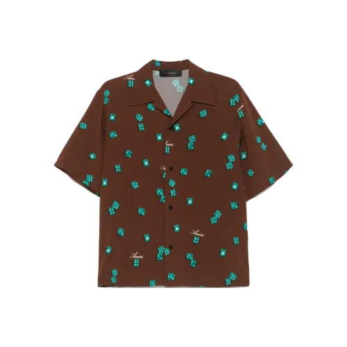 AMIRI FW24 Рубашка Мужская Шоколад