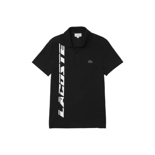 LACOSTE Collaboration Мужская Поло Рубашка Черного Цвета