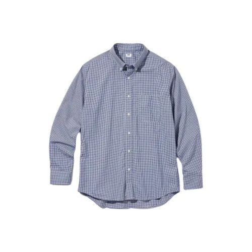 UNIQLO Синие Унисекс Рубашки