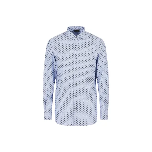 EMPORIO ARMANI Синие Мужские Рубашки