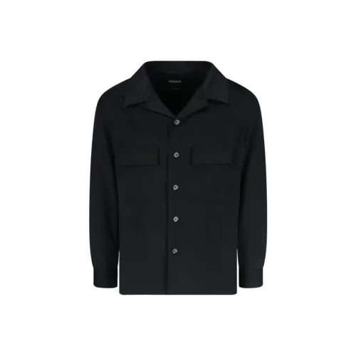 Ermenegildo Zegna Черные Мужские Рубашки