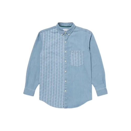 LACOSTE Рубашка Мужская Светлая Индиго